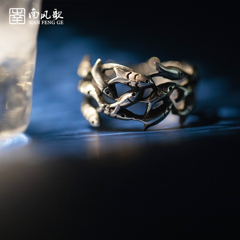 南风歌原创《14行情诗》s925开口戒指 南风歌戒指/指环