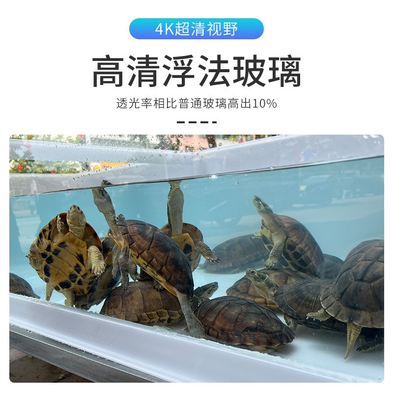 透明高清玻璃深水鱼池龟箱生态缸水龟半水龟饲养箱大型塑料乌龟缸,淘宝优惠券,粉丝福利购,淘宝优惠卷