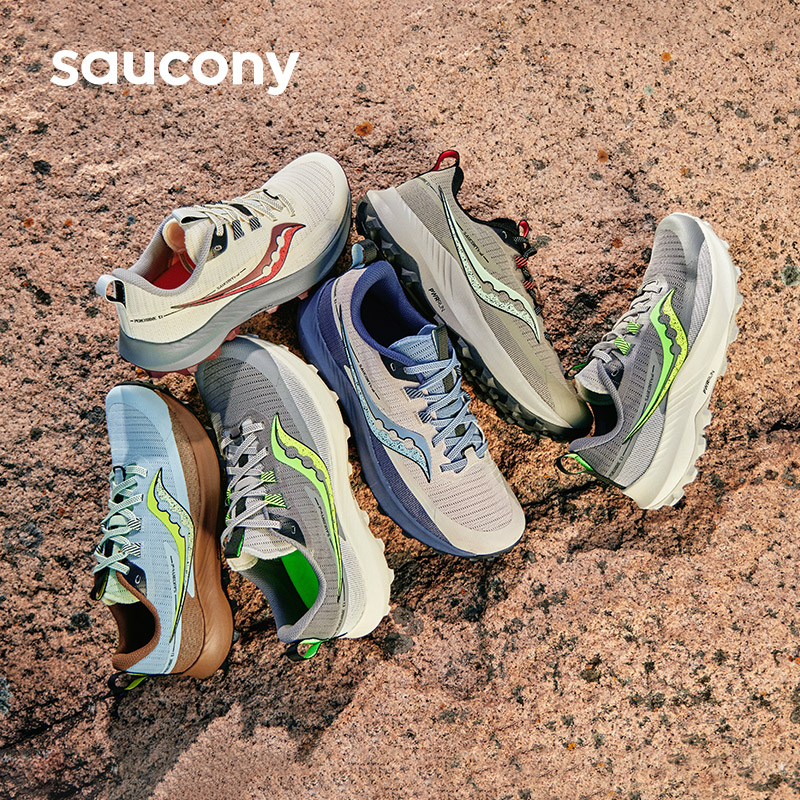 Saucony索康尼23年秋季新款游隼13男情侣户外防滑越野跑鞋运动鞋 - 图0