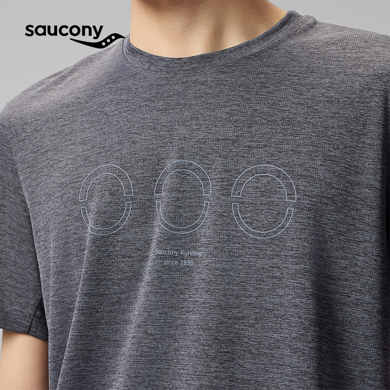 Saucony索康尼官方春季男子运动速干短袖针织衫吸汗透气亲肤舒适,淘宝优惠券,粉丝福利购,淘宝优惠卷