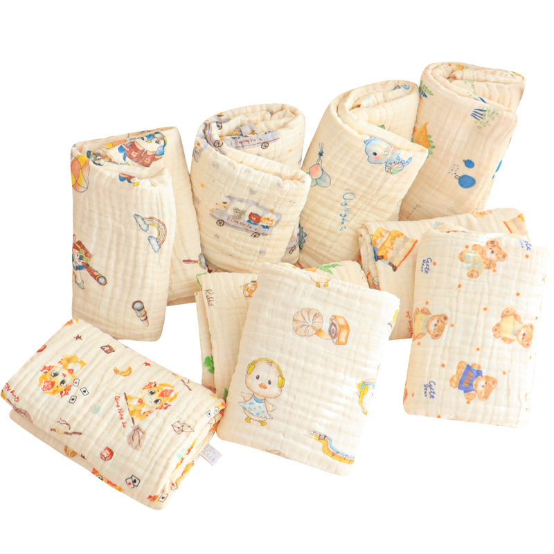 婴儿浴巾新生超软全棉6层纱布裹巾盖毯0—3月儿童宝宝专用洗澡巾 - 图3