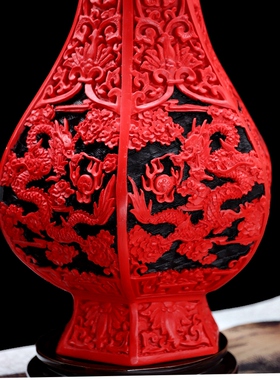 北京花瓶家居民间传统漆器工艺品