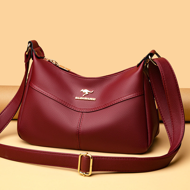 软皮女包2025新款时尚中年妈妈包包奶奶大容量中老年单肩斜挎包,淘宝优惠券,粉丝福利购,淘宝优惠卷