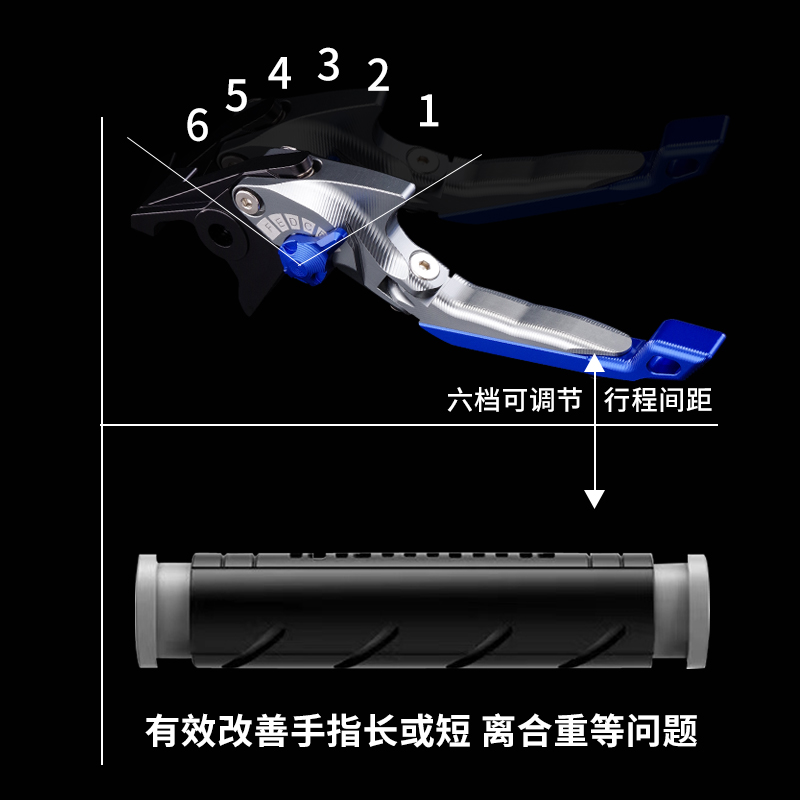 HYJG刹车手把牛角适用铃木系列GSX250/UY125/GW250/DL250改装配件 - 图1