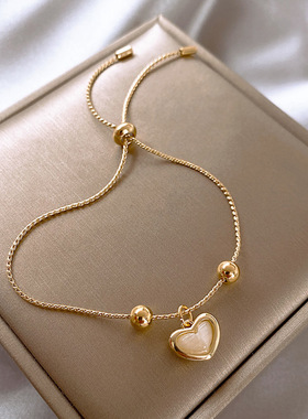 韩国锆石爱心花朵手链轻奢时尚气