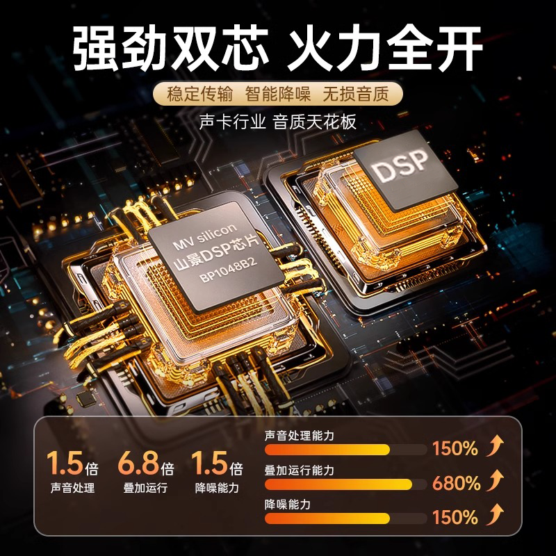 Customized special effects sound card live broadcast on mobile phone and computer