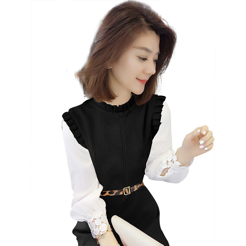 欧洲站2020秋新款欧货气质名媛黑色 娇奴姬连衣裙