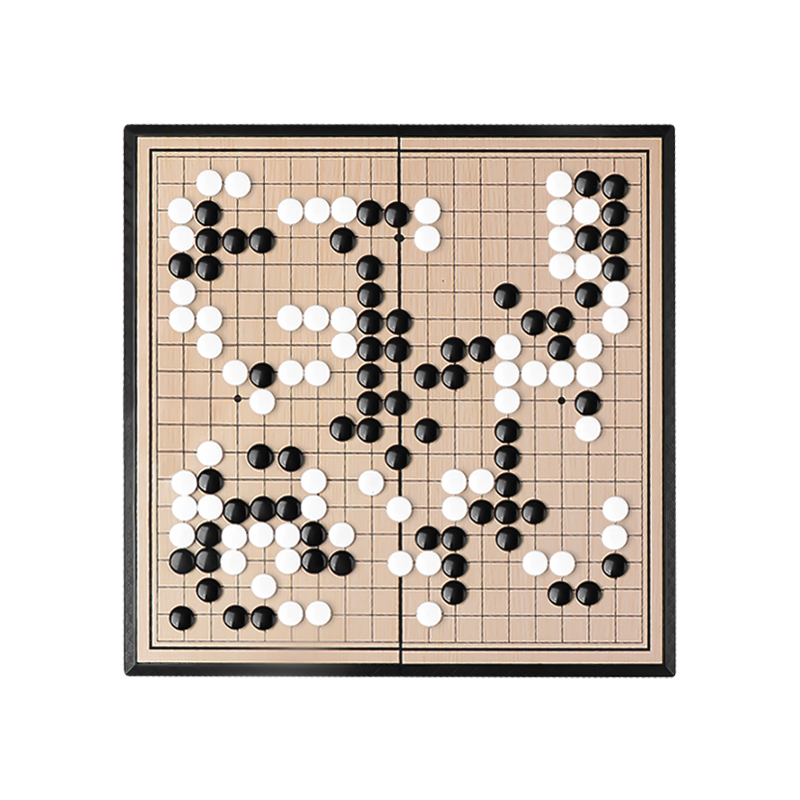 磁性围棋五子棋初学者套装儿童学生益智便携折叠棋盘送收纳袋送书-图3