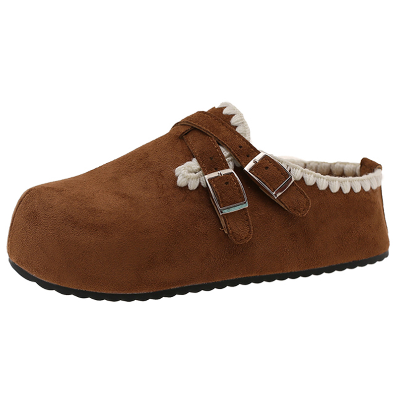 软底增高勃肯鞋女2025新款春秋外穿一脚蹬包头半拖鞋厚底博肯鞋 - 图3