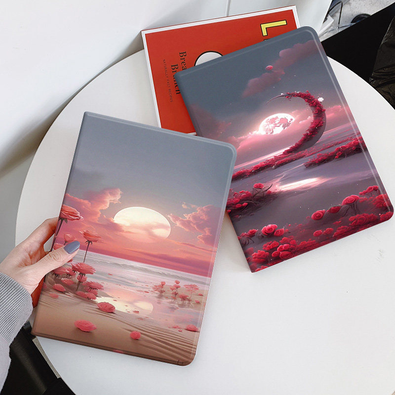 绚丽粉花适用苹果平板ipad10保护套air5/4带笔槽第九代mini6迷你2018年9.7寸air3/2022pro11硅胶防摔10.9软壳,淘宝优惠券,粉丝福利购,淘宝优惠卷