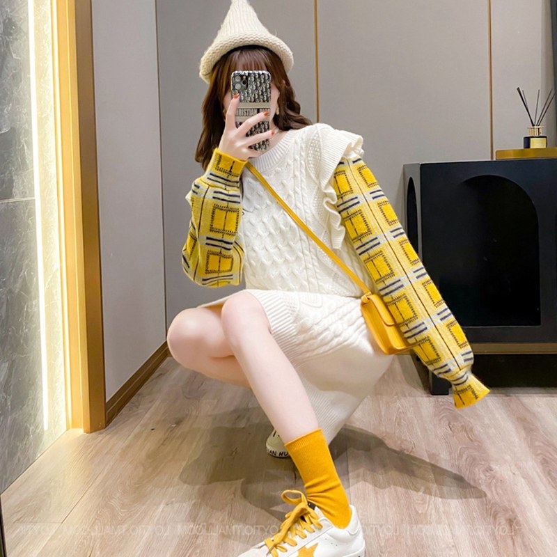 哺乳装秋冬时尚外出长袖哺乳毛衣 宫适哺乳衣/月子服