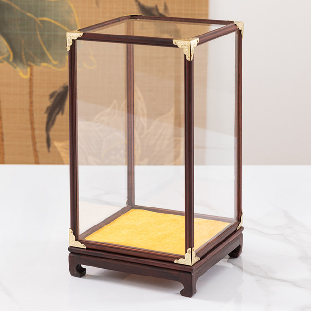 Customized mahogany glass cover display box