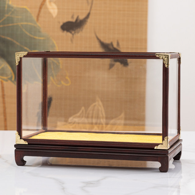 Customized mahogany glass cover display box