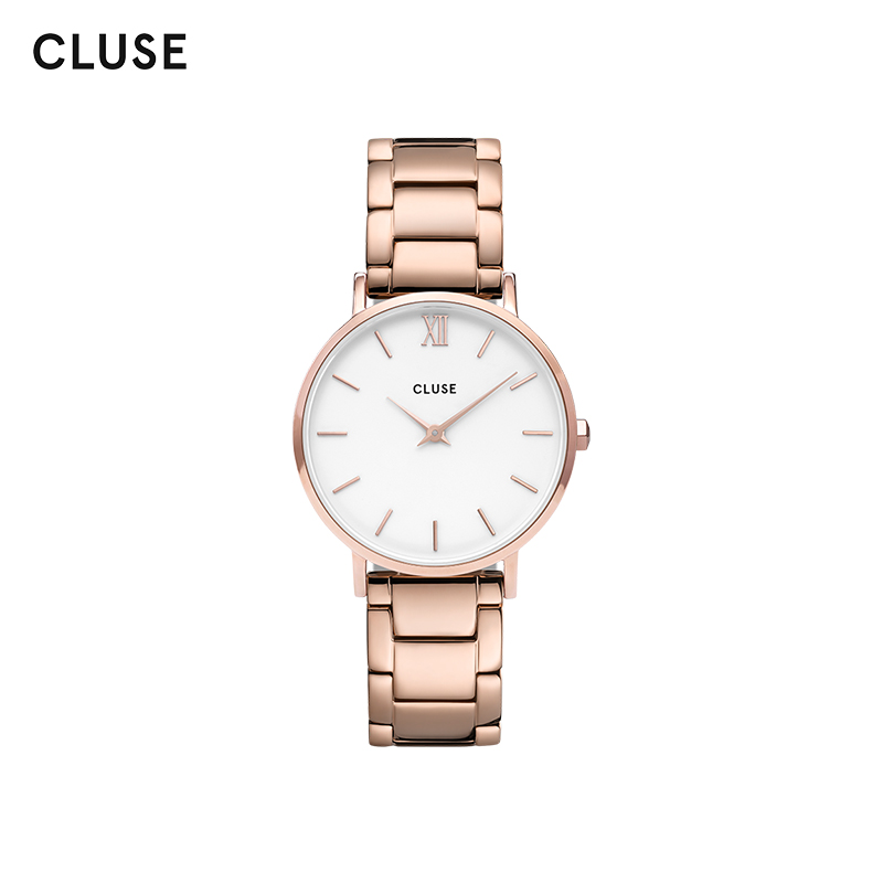 CLUSE欧美圆形手表石英机芯防水不锈钢表带清新时尚小众女表女