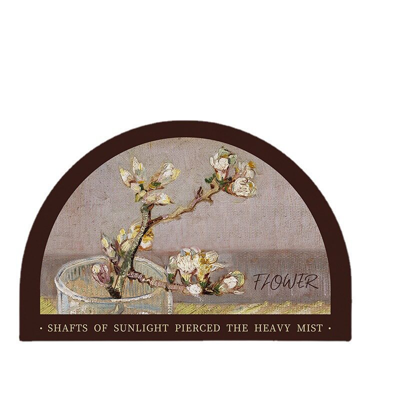 Retro oil painting style bathroom floor mats bathroom water-absorbent quick-drying foot mats household non-slip and dirt-resistant diatom mud floor mats