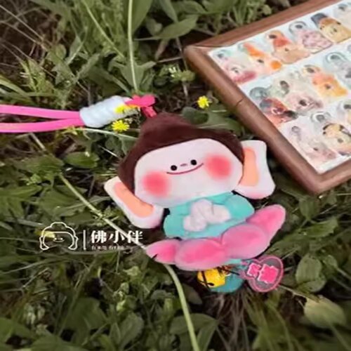 文创小佛合掌莲花佛小伴挂件大同美术玩偶公仔车挂件毛绒钥匙扣 - 图1