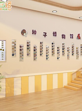 种子主题幼儿园环创标本装饰画