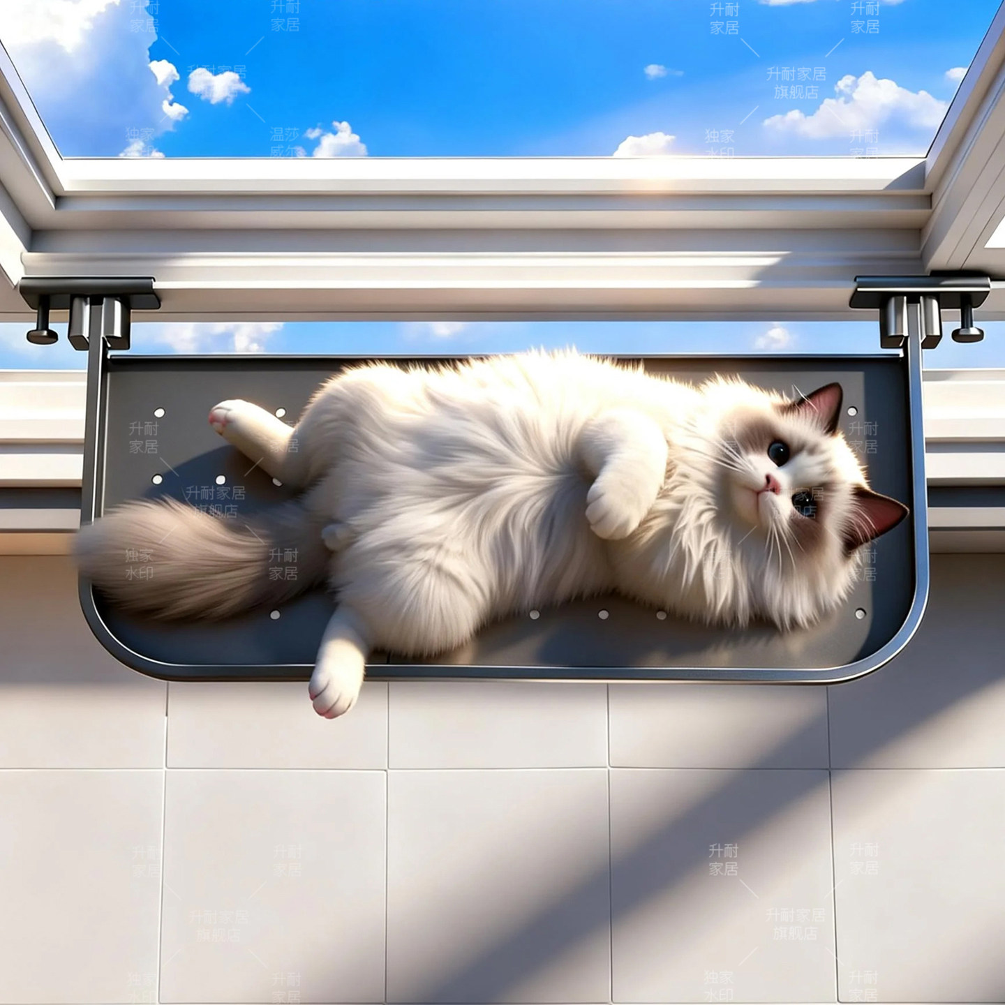 阳台猫窝窗沿猫咪休息室窗框可上翻折叠阳光充足宠物沙发四季通用,淘宝优惠券,粉丝福利购,淘宝优惠卷