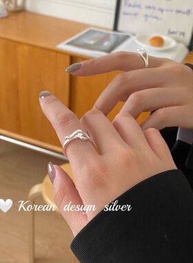 S925纯银开口可调叠戴女戒