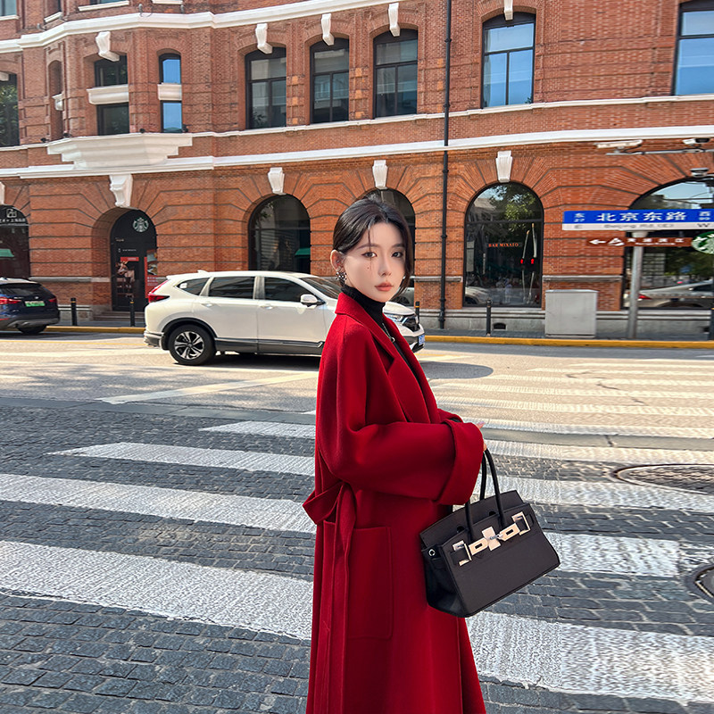 经典大牌双面羊绒大衣女2025秋冬新款韩版高端气质中长款毛呢外套,淘宝优惠券,粉丝福利购,淘宝优惠卷