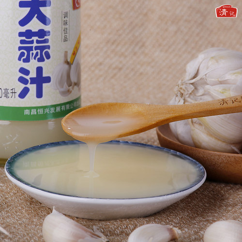 清记大蒜汁鲜榨蒜汁纯原蒜汁460mlX1瓶凉拌菜调味料烧烤火锅蘸料 - 图1
