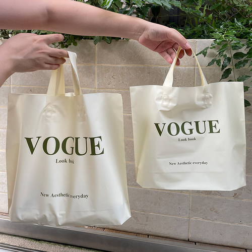 高级塑料袋子服装店手提袋加厚磨砂家用礼品购物女装包装定制logo - 图0
