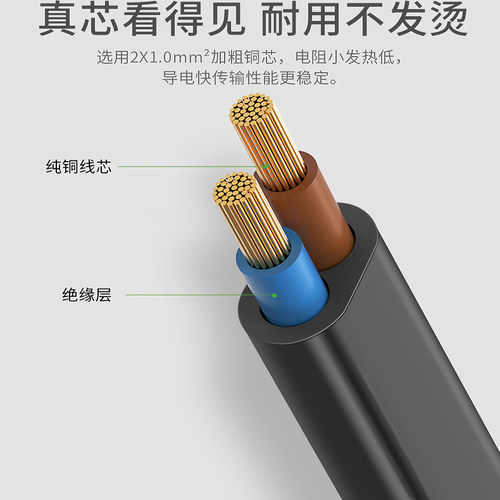 酒店转换直角插头10A两孔电视机柜靠墙电风扇电源延长线缝隙插座 - 图2