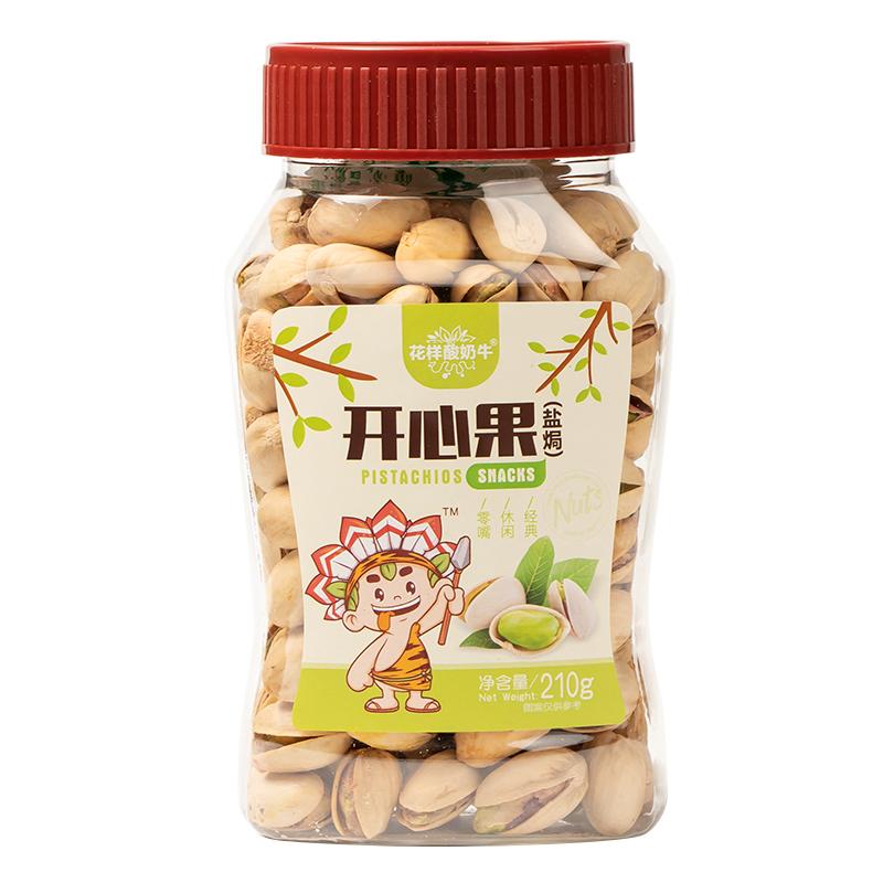 花样酸奶牛旗舰店盐焗开心果罐装散装坚果炒货干果休闲吃货办公室零食小吃网红原色3