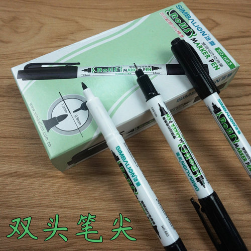 雄狮683双头油性 ROHS专用奇异笔记号笔符合ROHS检测标准 (酒精性, 线幅0.5mm / 1.0mm) - 图3