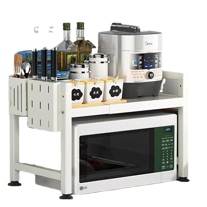 厨房微波炉置物架金属多层厨房台面收纳烤箱置物架可调节度,淘宝优惠券,粉丝福利购,淘宝优惠卷