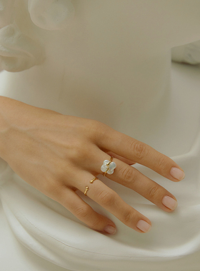 925银leclic女银镀金可爱戒指