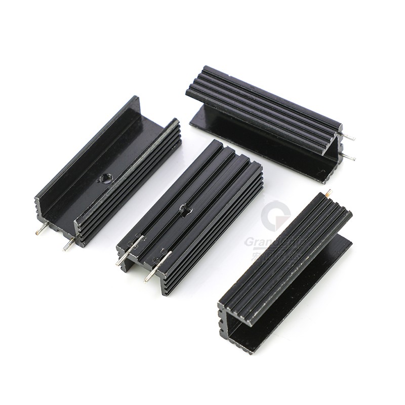 宏图伟业铝散热器15*10*20/25/30/35/40mm单双针TO-220黑色散热片,淘宝优惠券,粉丝福利购,淘宝优惠卷