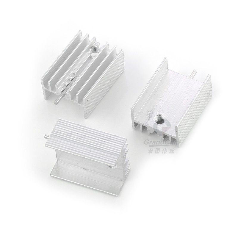 宏图伟业铝散热器15*10*20/25/30/35/40mm单双针TO-220黑色散热片,淘宝优惠券,粉丝福利购,淘宝优惠卷