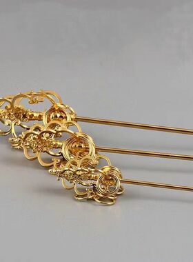 精品地藏菩萨法器  禅杖12个环合金镀金 锡杖法物兵器新款