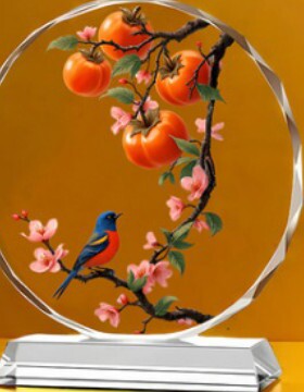 公鸡荔枝水晶摆件装饰工艺品大吉大利生肖吉祥物开业乔迁送礼摆台