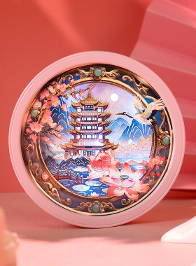 创意纸雕冰箱贴旅游景区文创礼品定制3d立体纸雕灯磁吸发光冰箱贴