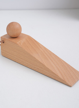 创意实木门档胡桃木阻门器