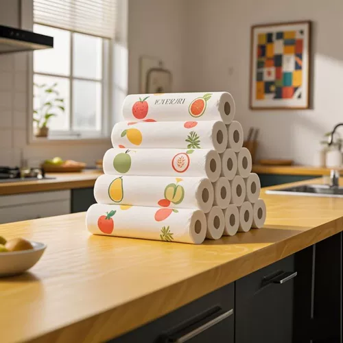 Кухонная бумага висят тип, мытья посуды, мощное поглощение воды и масла, очистка кухни легче, ткани, ленивые люди уходят