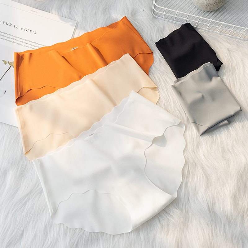 冰丝无痕女士纯棉裆透气少女三角裤 瀚石女三角裤