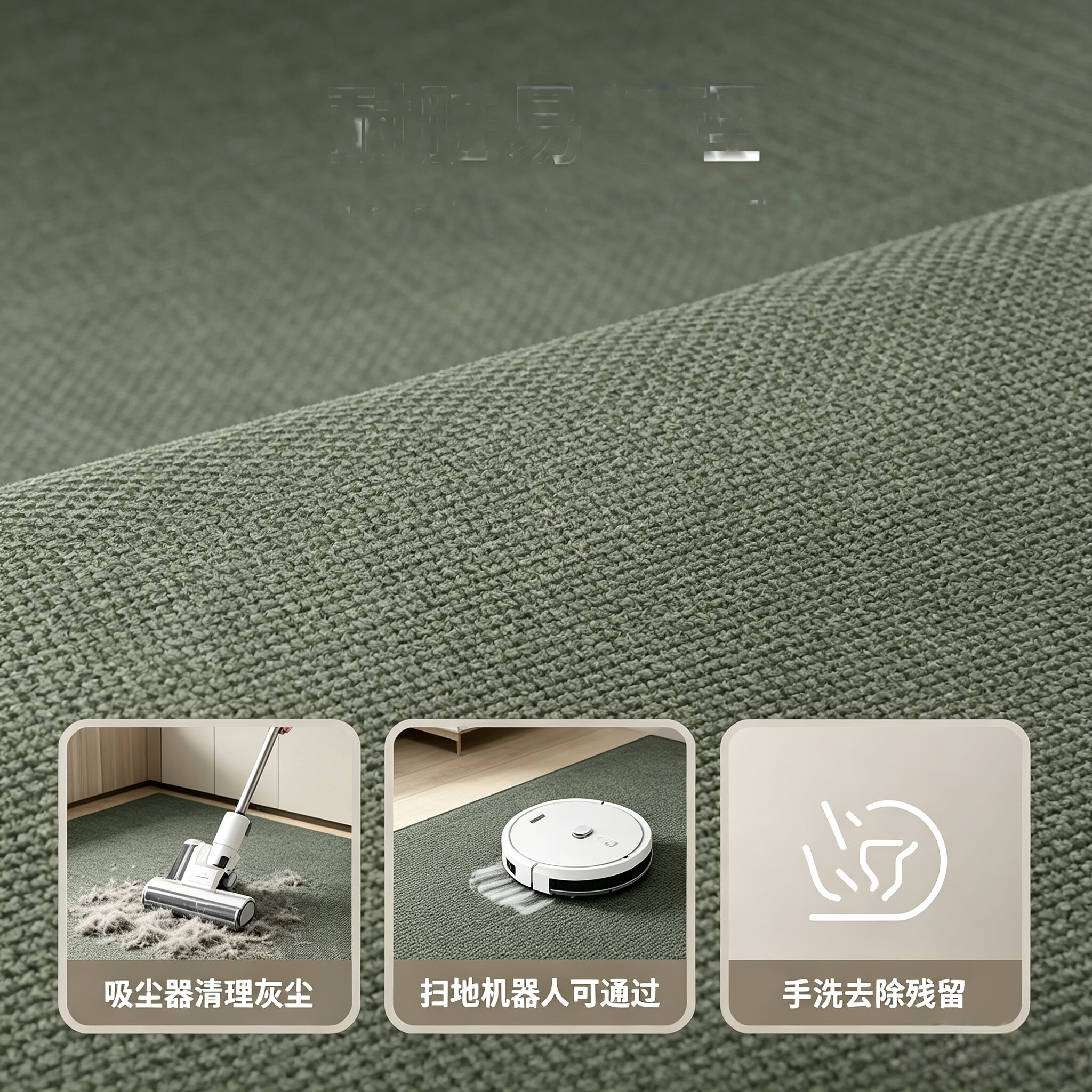 Thickened 2026 new imitation linen kitchen floor mat