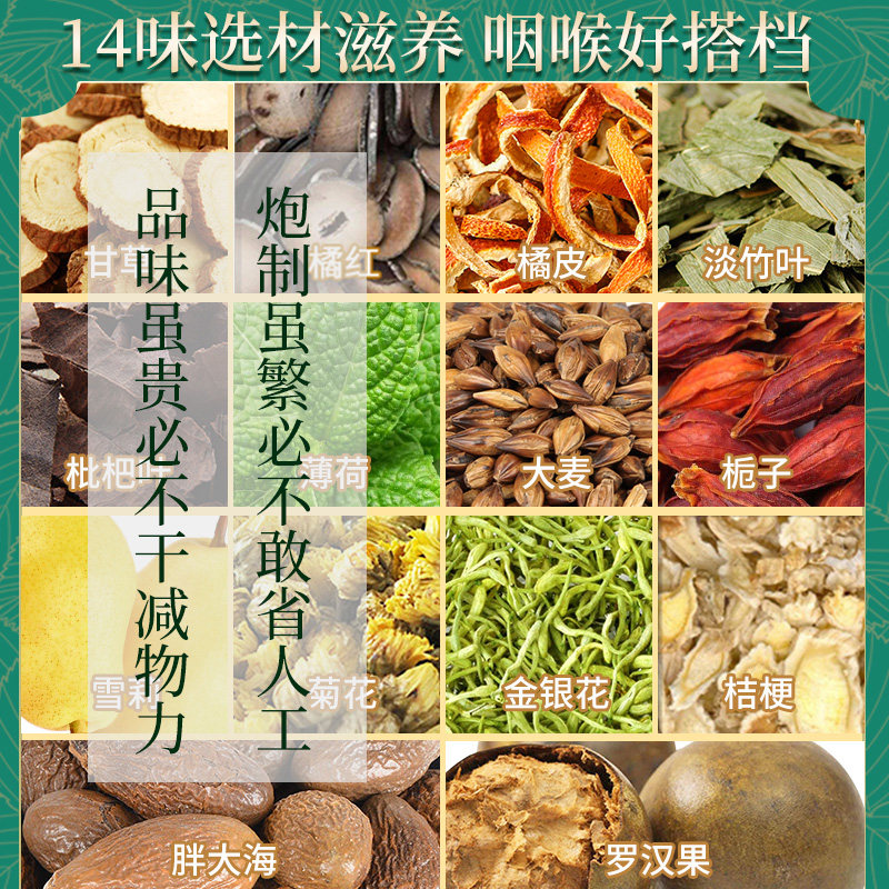 同仁堂胖大海咽炎茶咽喉yd菊花茶 绿洲大药房养生茶