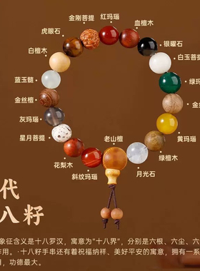 杭州正品五代十八籽手串喜见升卿