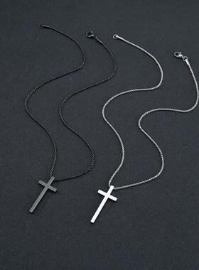 Cross necklace Men's fashion sweater chain十字架项链男