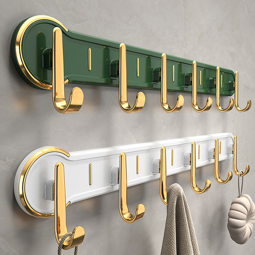 轻奢挂钩粘胶强力承重免打孔浴室卫生间壁挂粘钩墙壁门后无痕衣服 - 图1