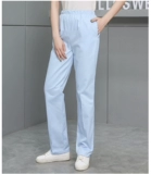 Униформа медсестры, штаны, зимняя белая синяя летняя одежда, розовый белый халат, эластичная талия