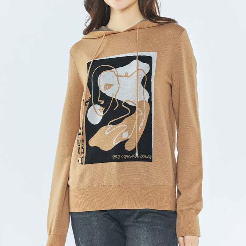 阿玛施旗舰店官网2020秋冬新款休闲 简妍芙毛针织衫