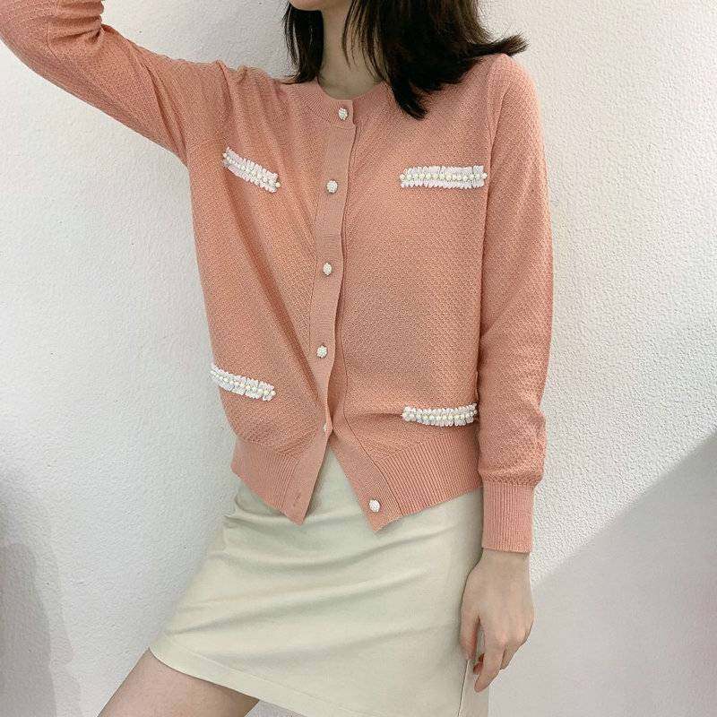 阿玛施女装旗舰店官网2020羊毛开衫 简妍芙毛针织衫