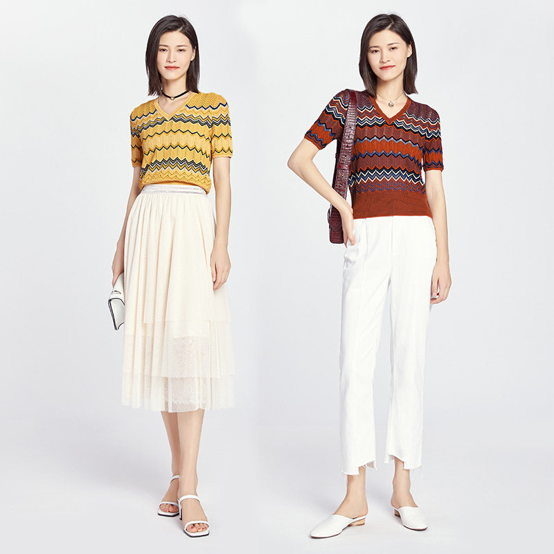 阿玛施旗舰店官网2020夏季针织衫 简妍芙毛针织衫