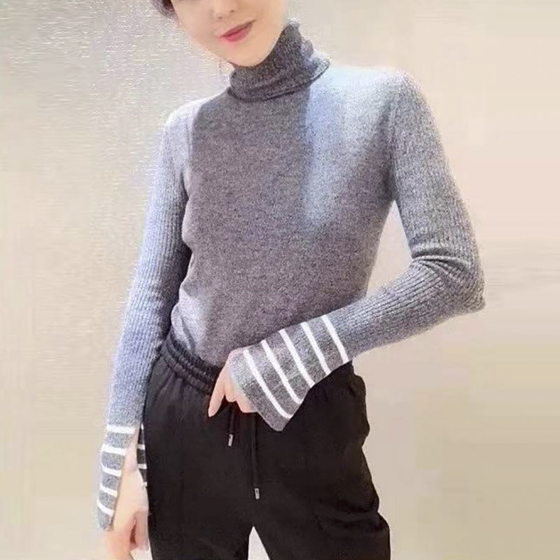 阿玛施旗舰店官网修身高领2020毛衣 简妍芙毛针织衫