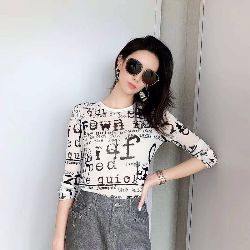 阿玛施旗舰店2020新款圆领女打底衫 简妍芙T恤